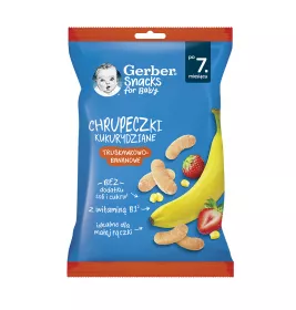 Снеки кукурузные Gerber клубника с бананом 28г